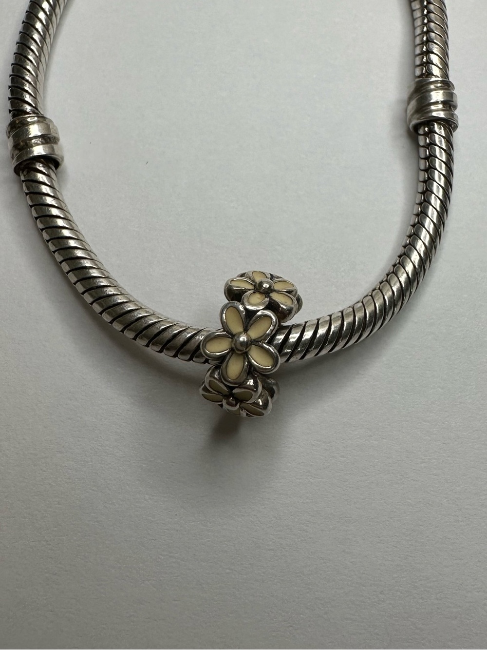 Pandora Daisy Spacer Charm ALE 925 Retired #791495EN12
